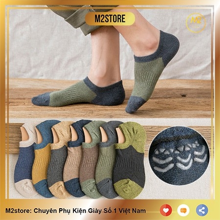 COMBO 7 đôi Tất vớ nam cổ ngắn phong cách Hàn Quốc đẹp lịch lãm, thấm hút mồ hôi TN25