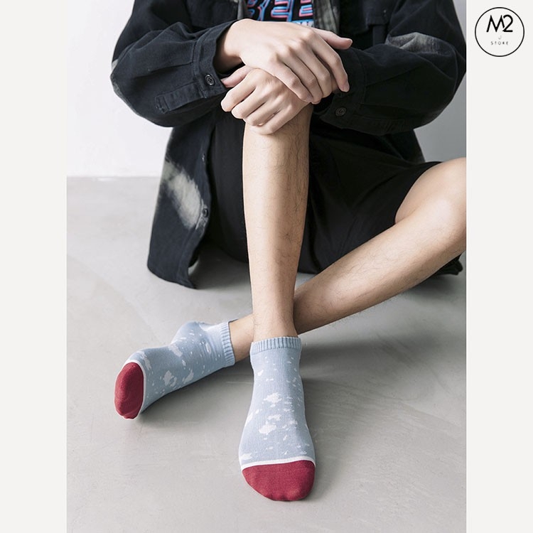 Set 5 Tất Vớ Nam Cổ Ngắn Cotton Cao Cấp Thể Thao Năng Động Họa Tiết Độc Lạ TN41