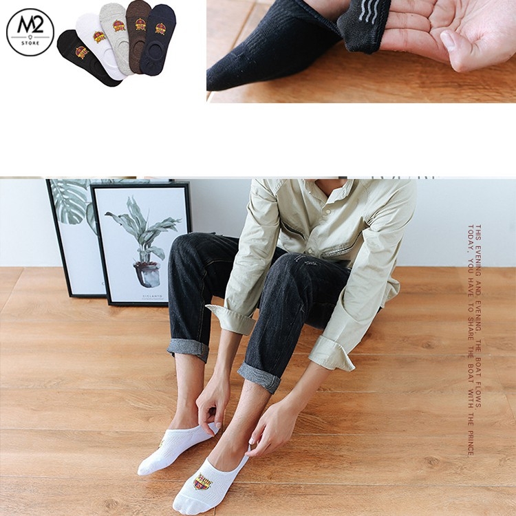 COMBO 5 đôi Tất vớ lười nam đẹp phong cách Hàn Quốc thấm hút mồ hôi tốt TN22-H3