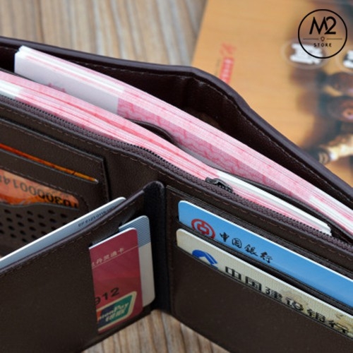 Bóp ví nam ngang da PU Retro XIMO thời trang siêu mỏng hàn quốc (VNN14)-A1