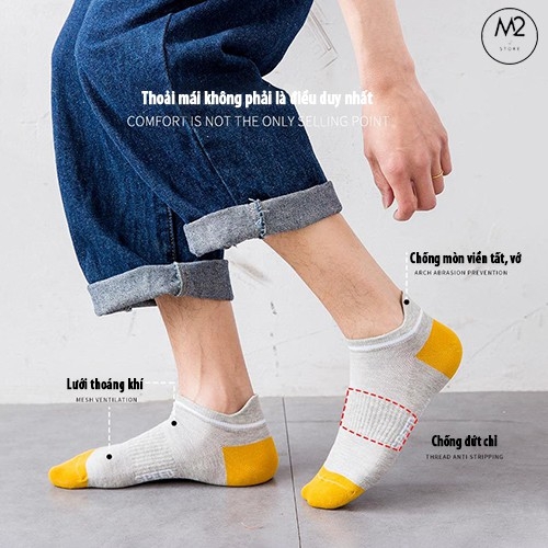 Combo 5 Đôi Tất Vớ Nam Cổ Ngắn Phong Cách Thể Thao Năng Động TN29