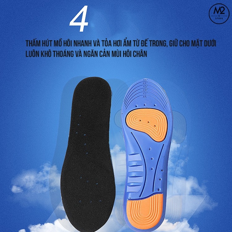 Lót giày thể thao êm chân, thoáng khí, thấm hút mồ hôi, chống sốc LGTT16-C3