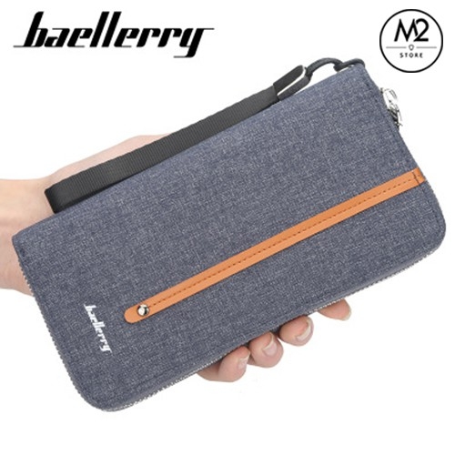 Bóp ví nam dài Baellerry Canvas Retro Hàn Quốc, sang trọng, lịch lãm (VND11-A2)