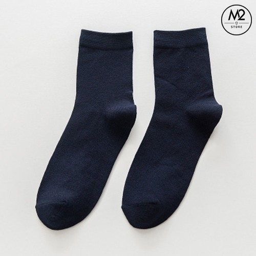 Vớ - Tất Nam Nữ Hàn Quốc Trơn Cao Cổ 100% Cotton HARUMA TN06