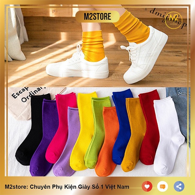 [Vớ Nữ Nhún Cổ Cao] Tất Nữ Nhún Cổ Cao Phong Cách Vintage Hàn Quốc TNG13