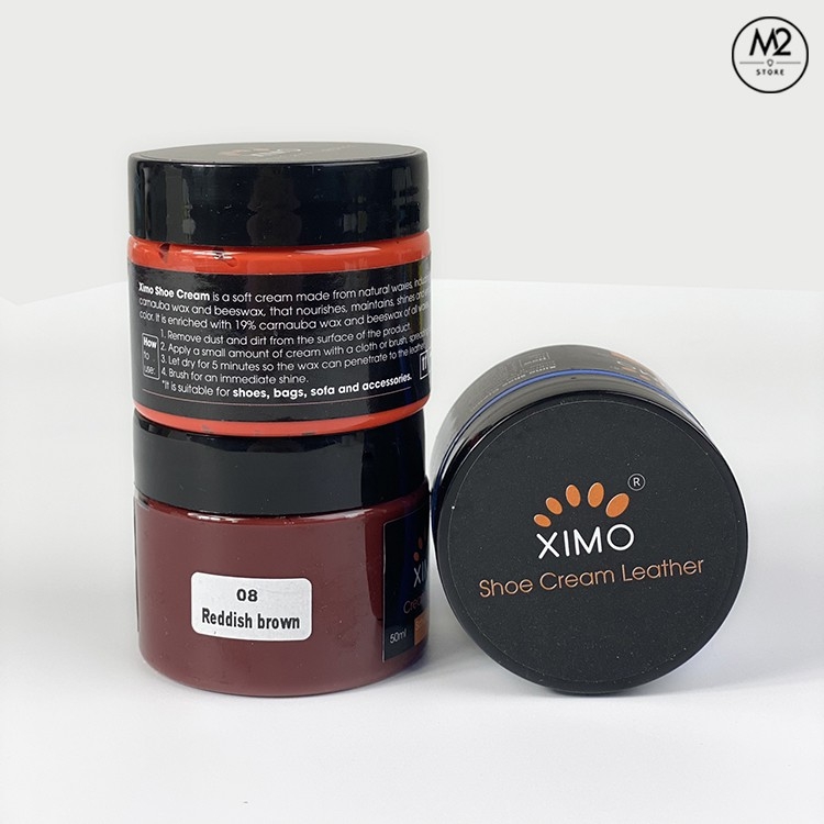 Xi kem chuyên sửa vết bong tróc cho giày da và đánh bóng túi ví, áo, ghế da Ximo Leather Cream (50ml) XDG02