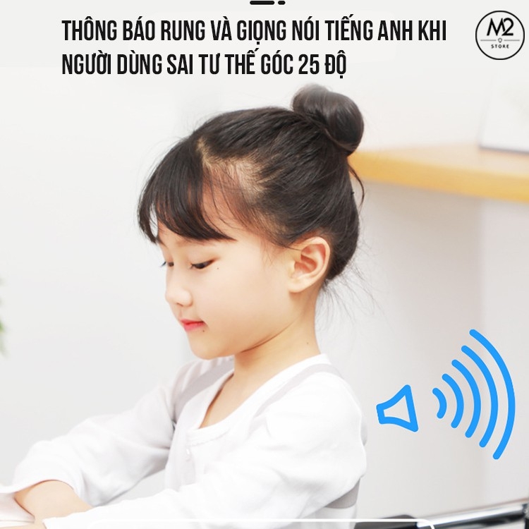 Đai chống gù lưng màn hình LCD điện tử thông minh báo rung và cảnh báo bằng giọng nói Nhật Bản XIMO DCGL03