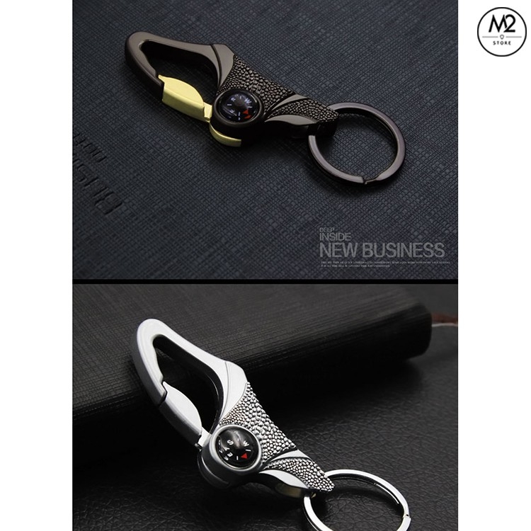 Móc khóa xe máy ô tô Kim chỉ nam XIMO chất liệu inox phong cách (MK21)