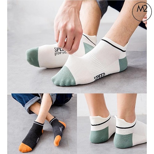 Combo 5 Đôi Tất Vớ Nam Cổ Ngắn Phong Cách Thể Thao Năng Động TN29