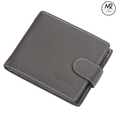 Bóp ví nam Baellery VNN07-A1 Da bò thật phong cách Hàn Quốc