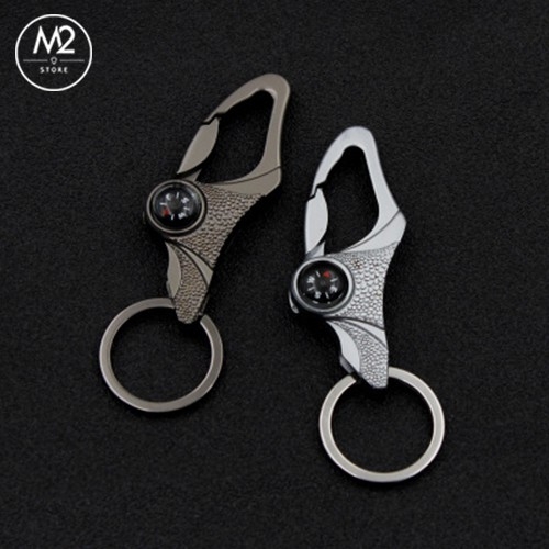 Móc khóa xe máy ô tô Kim chỉ nam XIMO chất liệu inox phong cách (MK21)