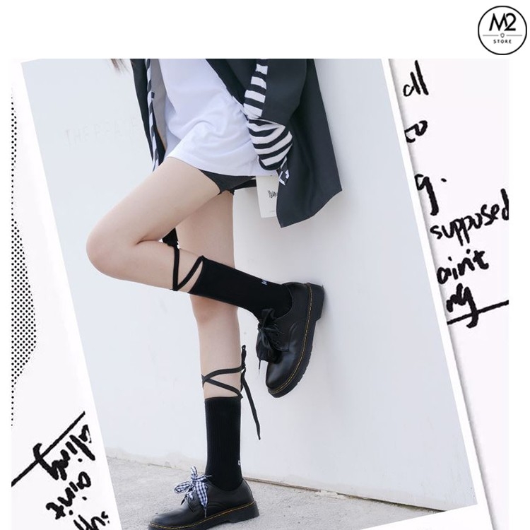 [Hot Trend] Tất Nữ Cổ Cao Thắt Dây Cá Tính, Phong Cách TNG11