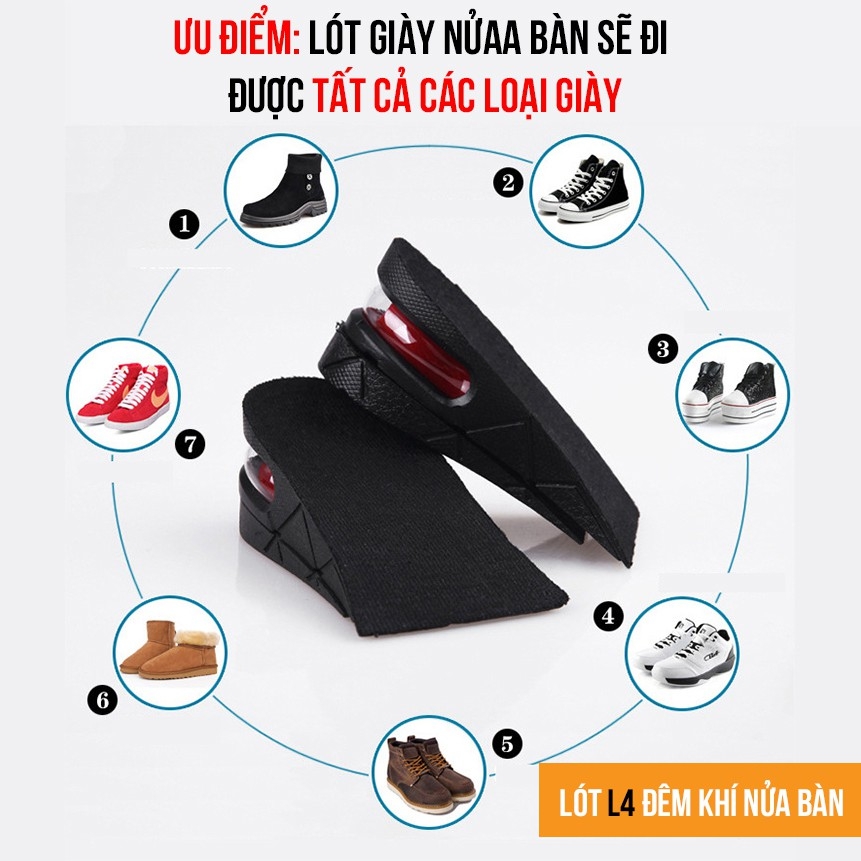 [C] Bộ 3 lót giày tăng chiều cao L2 L5