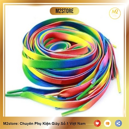 Dây Giày 7 Màu (1 cặp) / Dây Giày Cầu Vồng (Bản Đẹp)