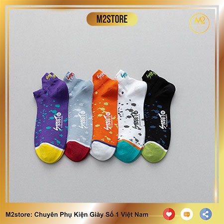 Set 5 Tất Vớ Nam Cổ Ngắn Cotton Cao Cấp Thể Thao Năng Động Họa Tiết Độc Lạ TN41