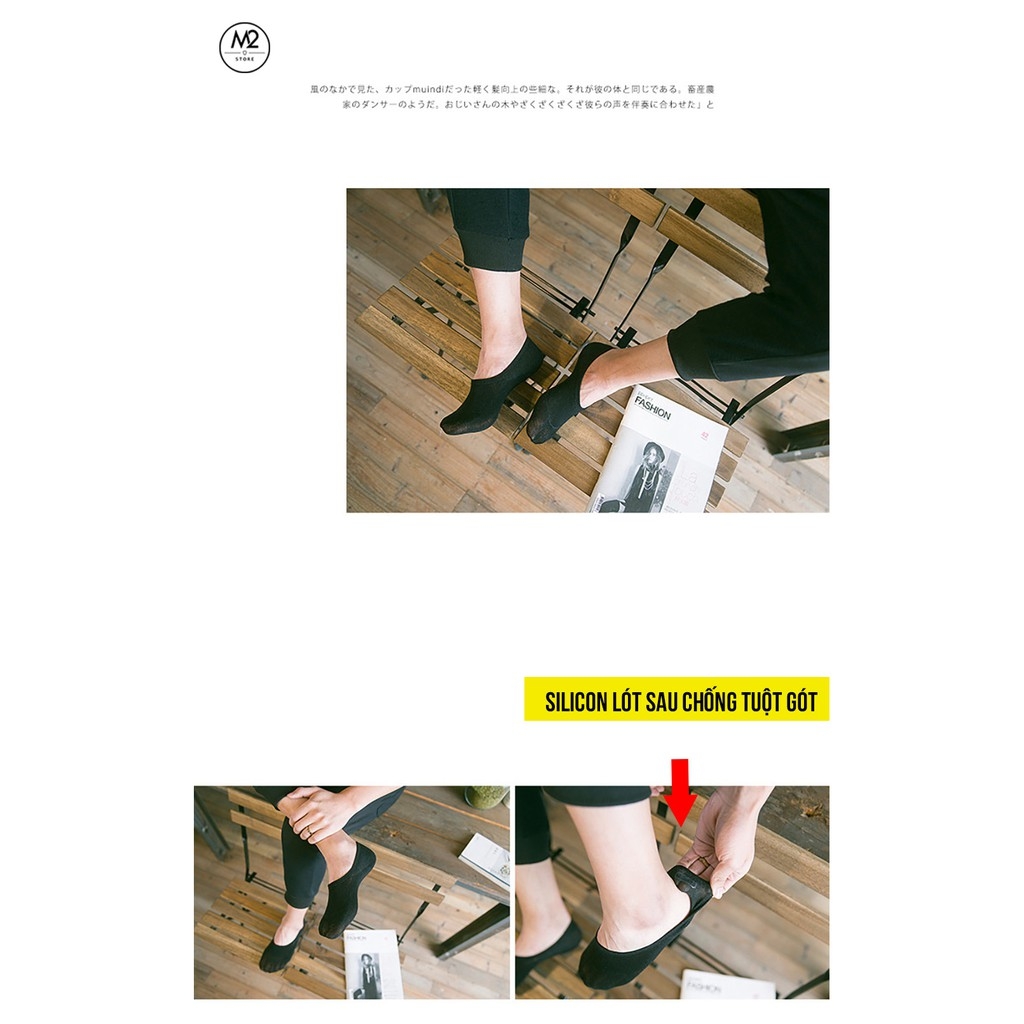 Combo 5 Đôi(100K) Tất Vớ nam nữ không cổ Hàn Quốc kiểu Tất Lười Chống Thối XIMO  - TL01