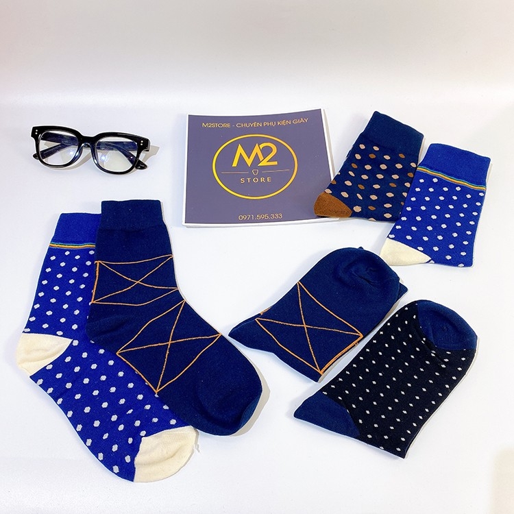 Set 4 Đôi Tất Vớ Nam Cao Cổ Cotton Cao Cấp Họa Tiết Độc Đáo Nhật Bản TN38
