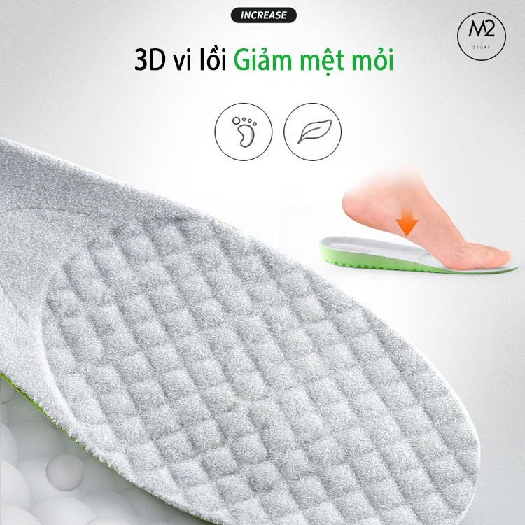 Lót Giày Tăng Chiều Cao Nam Nữ Siêu Thoáng Khí Thế Hệ Mới L16