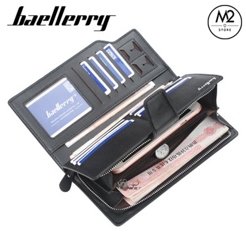 Bóp ví nam dài đẹp Baellerry cao cấp Hàn Quốc, sang trọng, lịch lãm (VND08-A1)