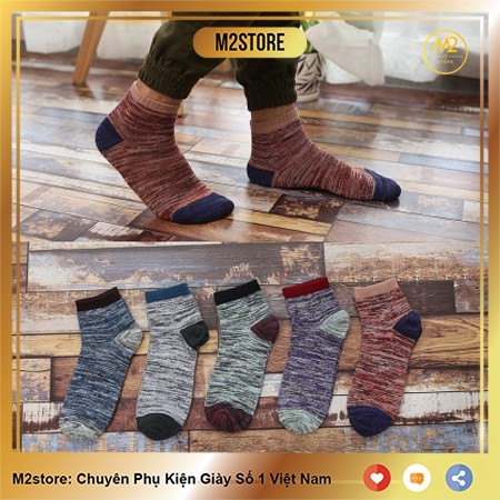 Combo 5 đôi Tất Vớ Nam Siêu Mịn Thời Trang Cổ Vừa XIMO Thủy Triều (TN16-H2)