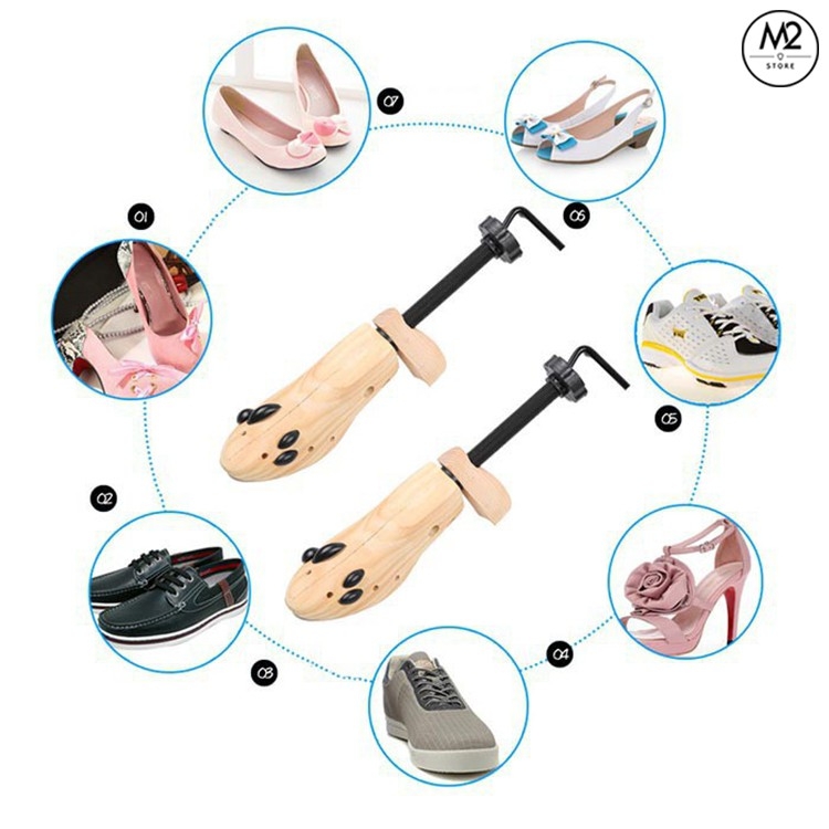 Dụng cụ làm giãn giày XIMO có thể điều chỉnh được chất liệu gỗ (PKG08)