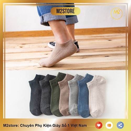 Tất Nam Nữ Cổ Ngắn, Vớ Cổ Ngắn Cao Cấp Siêu Thoáng Khí (kèm video thật) (TCN05-H1)