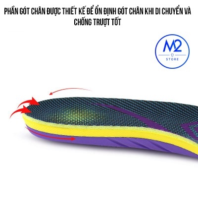 Lót giày thể thao cao cấp êm chân giảm hấp thụ lực tốt cho gam chân (LGYK07)