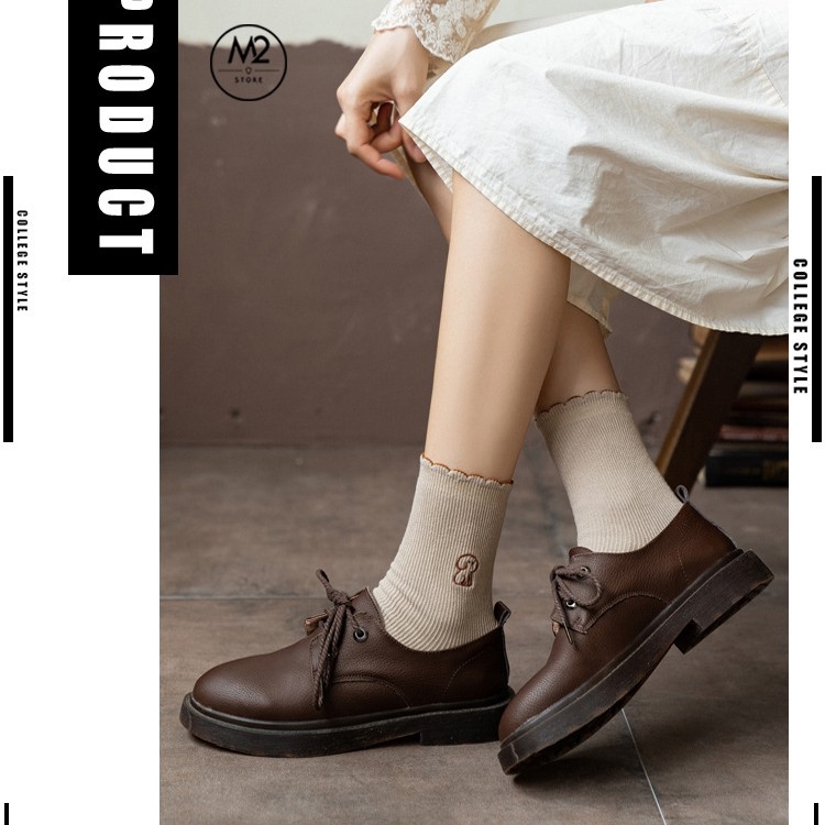 Tất Bèo Nữ Cổ Cao Thêu Hình Cún Ngồi Đáng Yêu TNG01