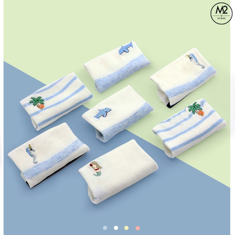 Set Tất Vớ Lười Nữ Caramella 4 Đôi Họa Tiết Nhỏ Xinh Xắn TNG49