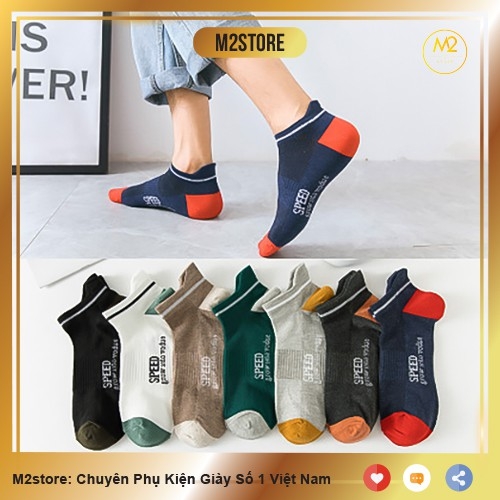 Combo 5 Đôi Tất Vớ Nam Cổ Ngắn Phong Cách Thể Thao Năng Động TN29