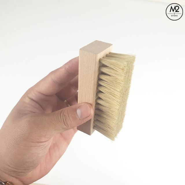 Bàn chải đánh giày lông heo & lông nhựa PP bản cho giày vải sneaker XIMO (BCDG17)