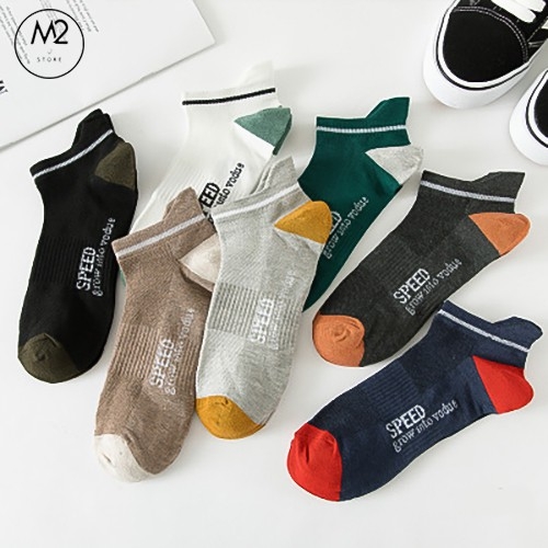 Combo 5 Đôi Tất Vớ Nam Cổ Ngắn Phong Cách Thể Thao Năng Động TN29