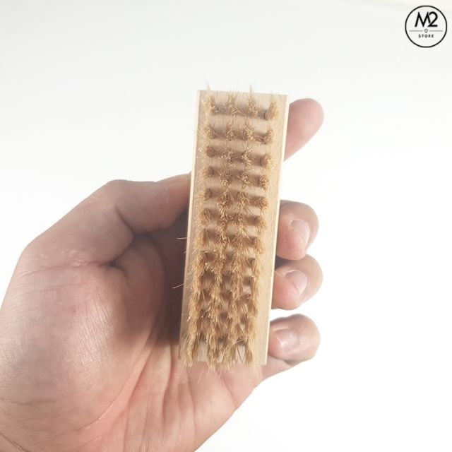 Bàn chải đánh giày lông heo & lông nhựa PP bản cho giày vải sneaker XIMO (BCDG17)