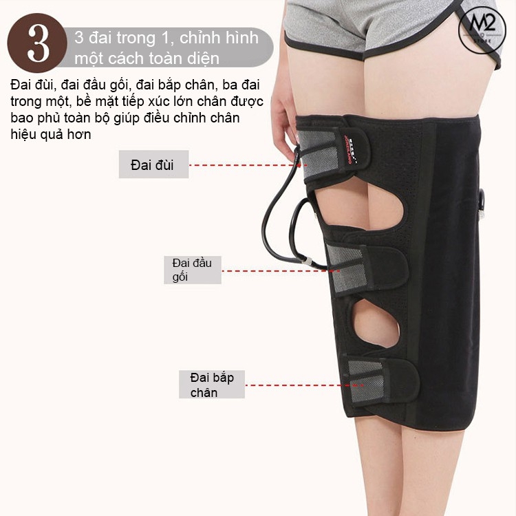 Đai Nẹp Chỉnh Hình Chân Vòng Kiềng X/O Khí Nén Áp Suất Jorilano Cao Cấp DCHVK05