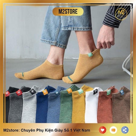 COMBO 10 đôi Tất vớ nam cổ ngắn đẹp năng động, phong cách Hàn Quốc thời trang TN23-H2