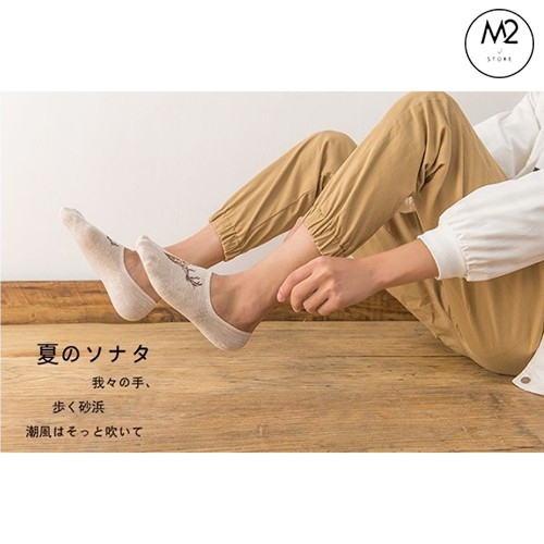 Combo 5 Đôi Vớ Tất Lười Nam In Họa Tiết Phong Cách Hàn Quốc (Có Chống Trượt) TL03