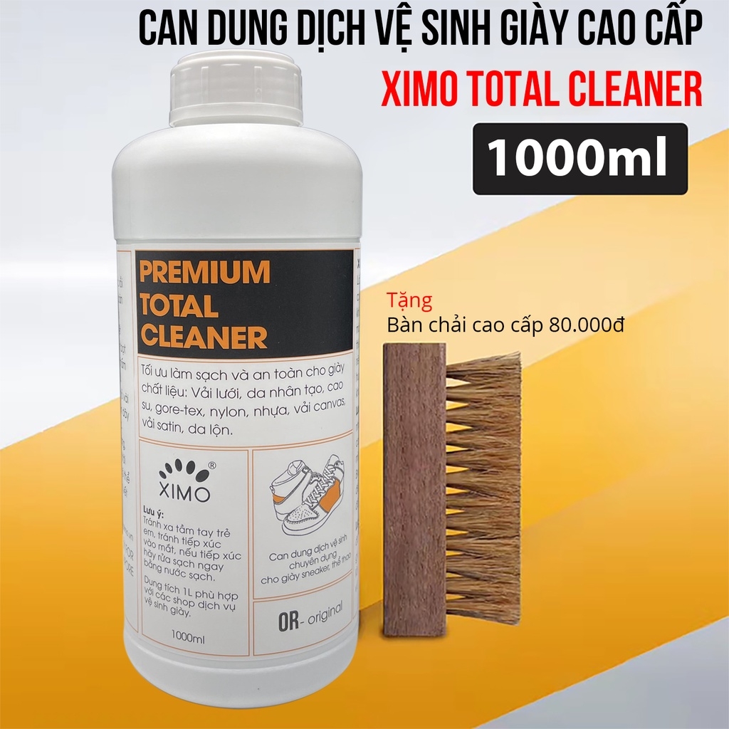 Can Dung Dịch Vệ Sinh Giày XIMO Prenium Total Cleaner 1000ml - Chuyên cho các đại lý giặt giày