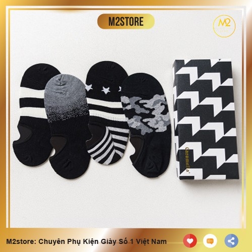 Set 4 Đôi Tất Nam Cổ Ngắn Cotton Cao Cấp In Họa Tiết Độc Đáo Lạ TN33