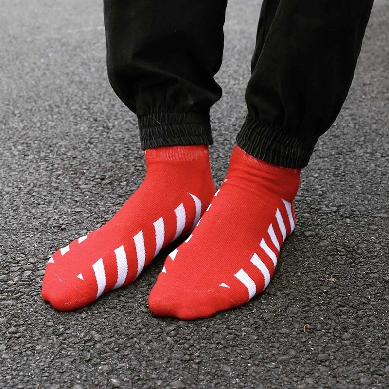 Tất nam nữ cổ ngắn Ulzzang Hàn Quốc sọc thời trang cotton XIMO (TN13-H2)