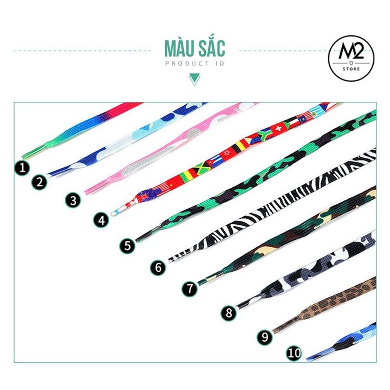 Dây Giày Họa Tiết Nhiều Màu Sắc