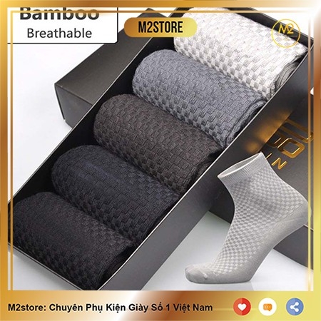 Đôi Vớ Tất Nam Nữ chất liệu sợi tre cao cấp thời trang lịch lãm XIMO (TN15-H2)