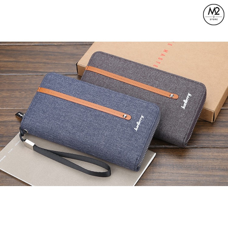 Bóp ví nam dài Baellerry Canvas Retro Hàn Quốc, sang trọng, lịch lãm (VND11-A2)
