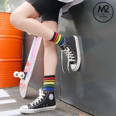 [Hot Trend] Tất Nữ Cổ Cao 7 Sắc Cầu Vồng TNG12-G5
