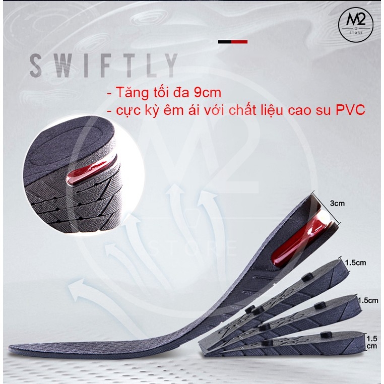 Lót giày tăng chiều cao có đệm khí cả bàn & nửa bàn cao cấp L110AB-A20