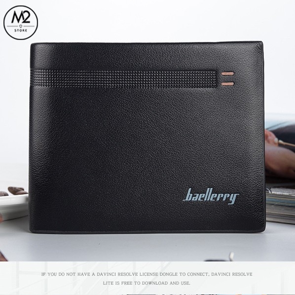 Bóp ví nam ngang da Baellerry XIMO thời trang siêu mỏng hàn quốc (VNN16-A1)