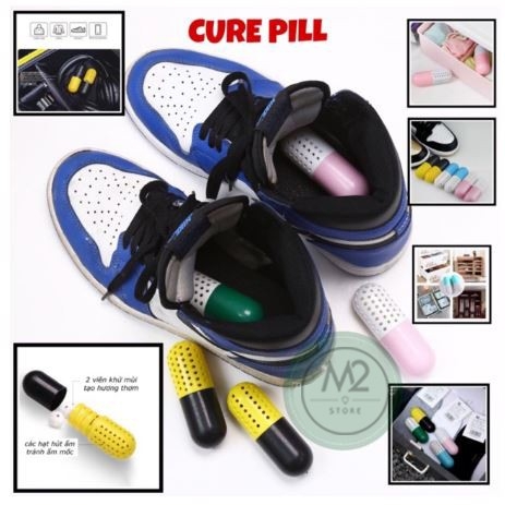 Viên hút ẩm khử mùi giày dép, và đồ vật đa năng CURE PILL XIMO KMG01-XMK2-2-6