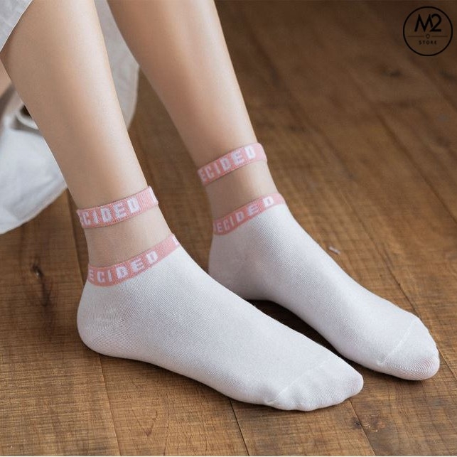 Tất Nữ Ren Lụa Mẫu Chữ DEGIDED Phong Cách Nhẹ Nhàng TNG07-G5