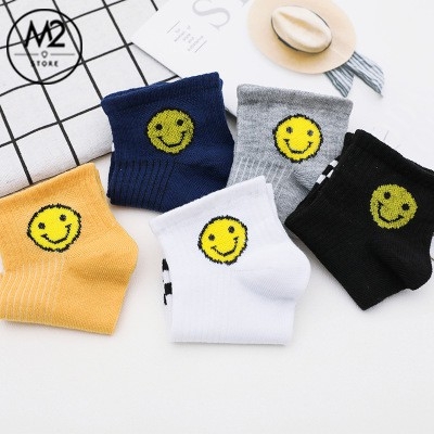 Set 5 Đôi Vớ Tất Nữ Cổ Ngắn In Hình Mặt Cười TNG34-G6