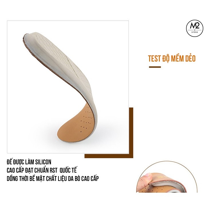 Lót giày da bò cao cấp êm chân khử mùi tốt sức khỏe- Tăng 1Size (LGD06)