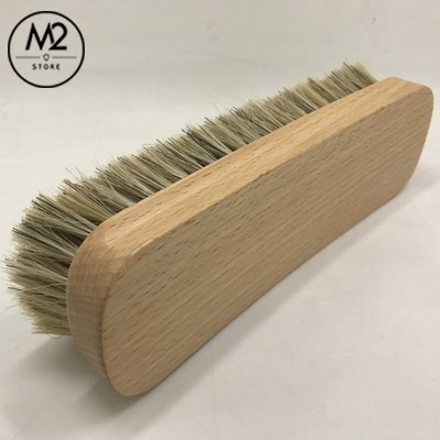Bàn chải đánh giày lông ngựa gỗ sồi cao cấp cỗ lớn chuyên dụng BCDG20